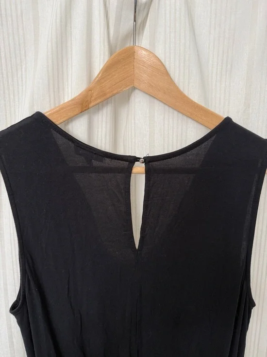 Mossimo Black Drape Neck Jumpsuit with Pockets - Picture 6 of 7